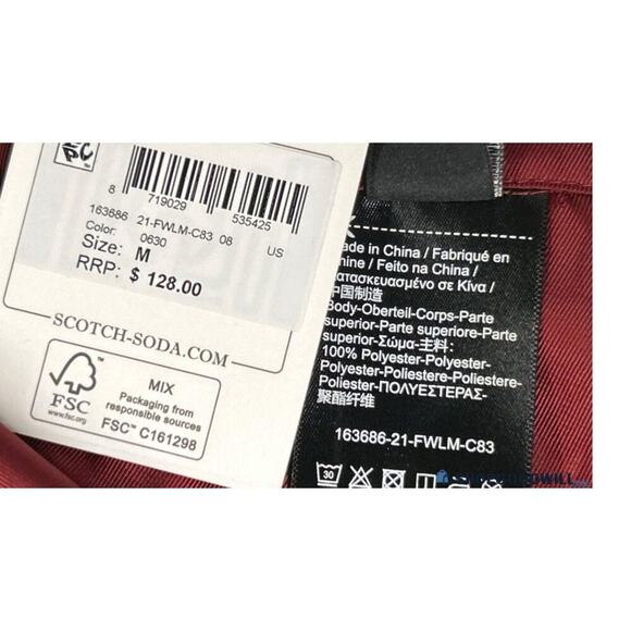 Scotch & Soda Women's Reddish Brown Pajama Top sz S & Bottom sz M New with tags - Picture 7 of 12